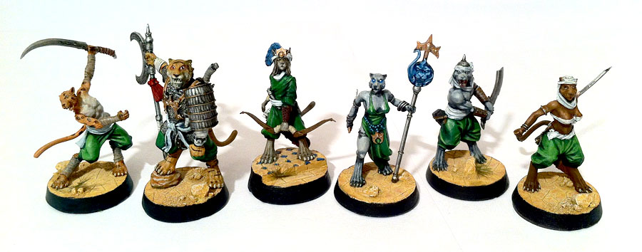 Painted Khalimans miniatures for Alkemy Starter Box