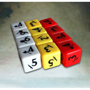 Pack of 12 engraved dices